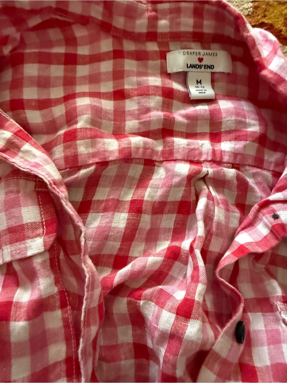 Lands End Draper James WHOLE LOOK! Pink Gingham Tote & Matching Swim Set size 8 - Picture 4 of 8